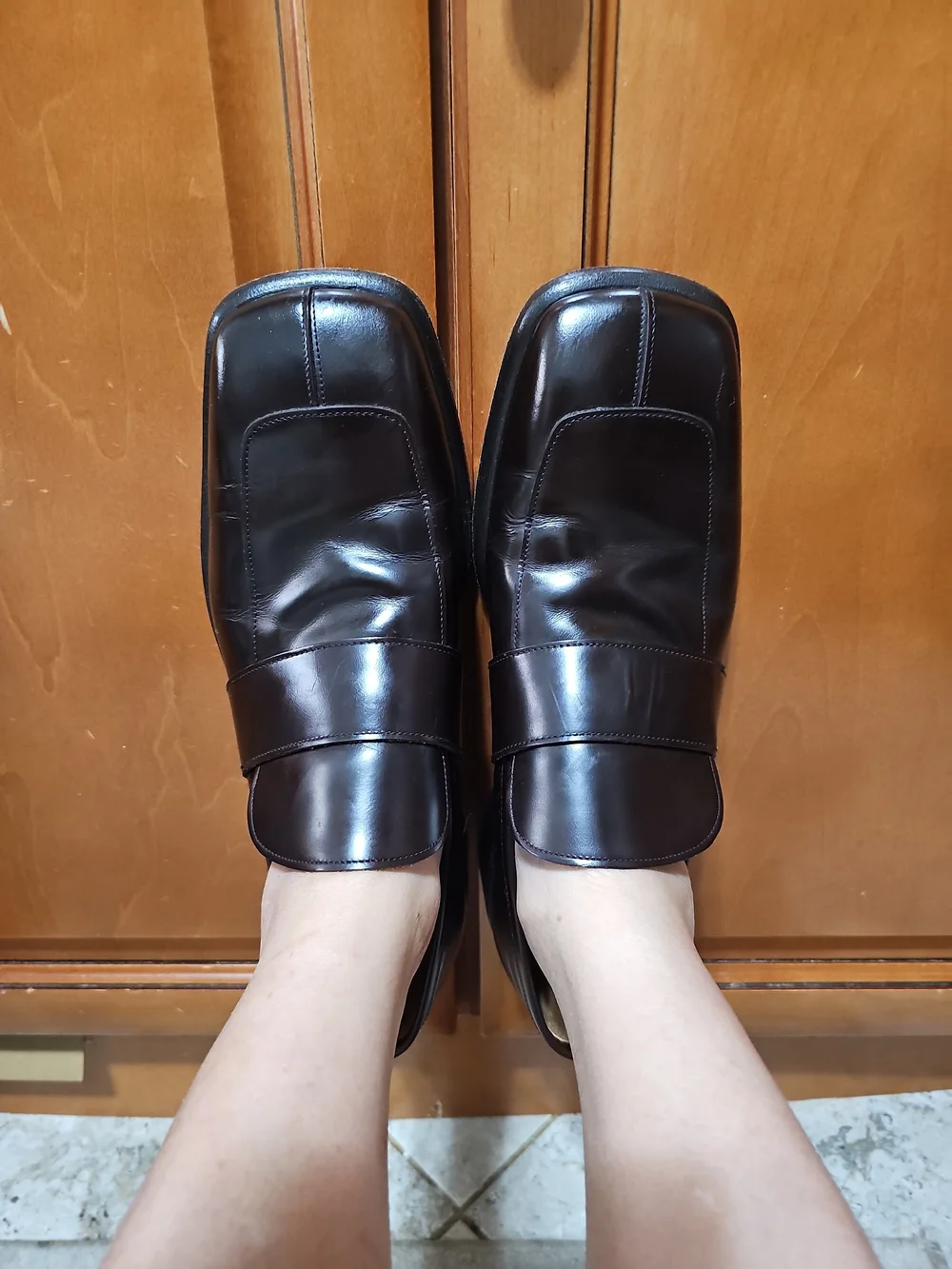 Gucci Dark Brown Leather Men Loafers Size 42E/US9